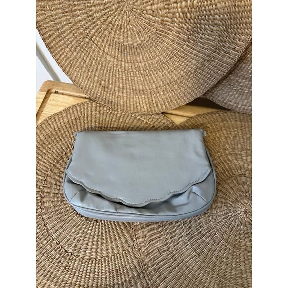 Mitzi women’s gray scalloped clutch bag - Picture 1 of 8